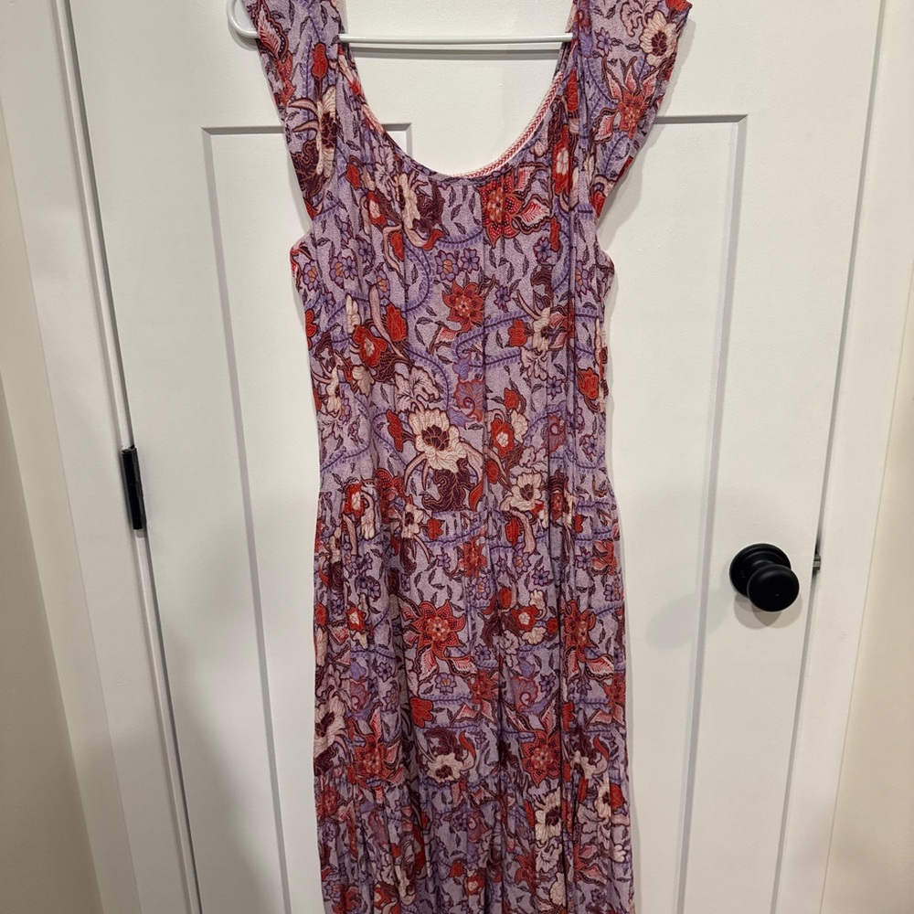 Floral Purple and Red Dress